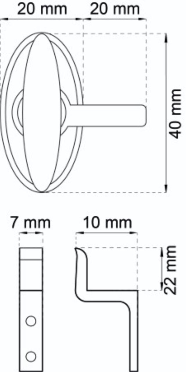 WINDOW ROLLER 3 NICKEL PLATED 