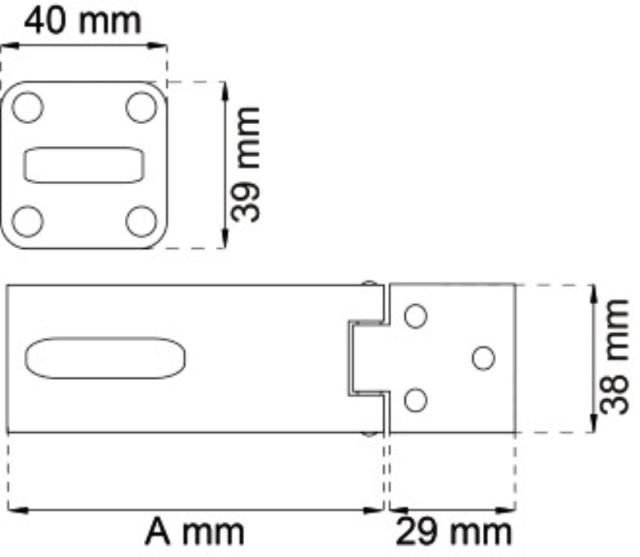 LEDHASP 1366-80 MM GALV 