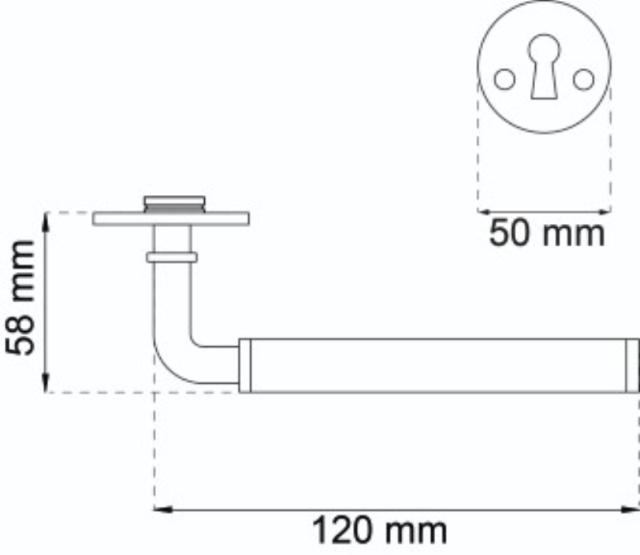 DEUR RECHTS A383 COMBI ZWART/CHROOM 