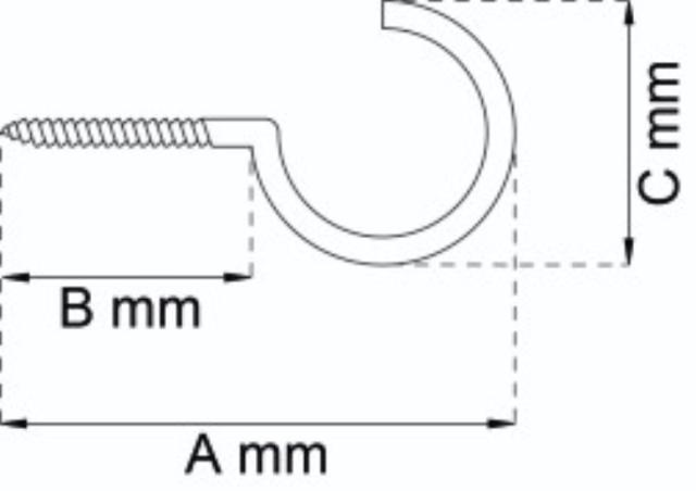 SCHRAUBENHAKEN 25MM ELEKTROBODEN