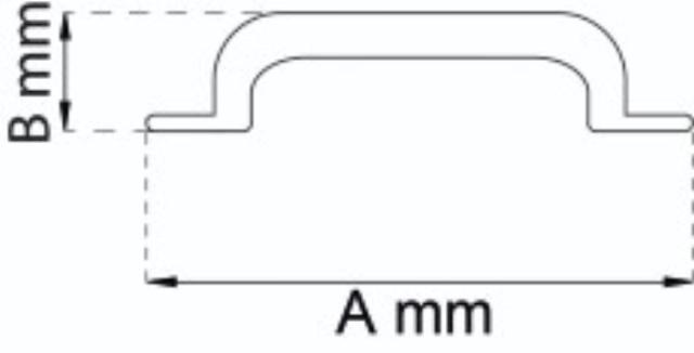 DRAG HANDLE 1405 125MM STEEL FORN 