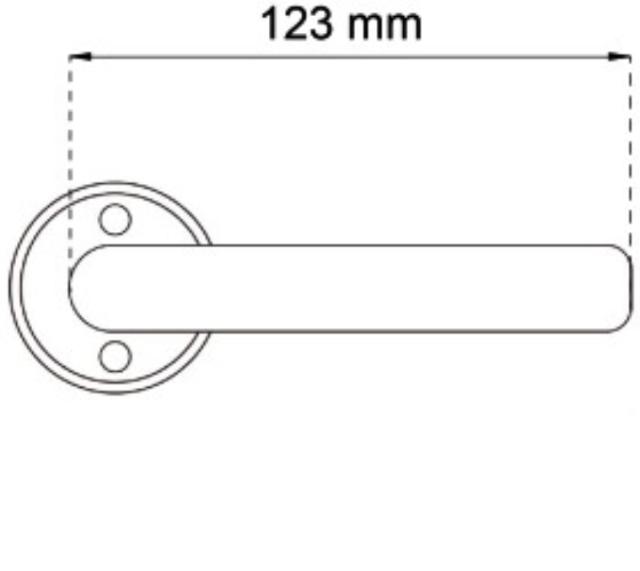 DOOR HANDLE MILANO CC38 EXTERIOR RF **DISCONTINUED WHEN SOLD OUT**