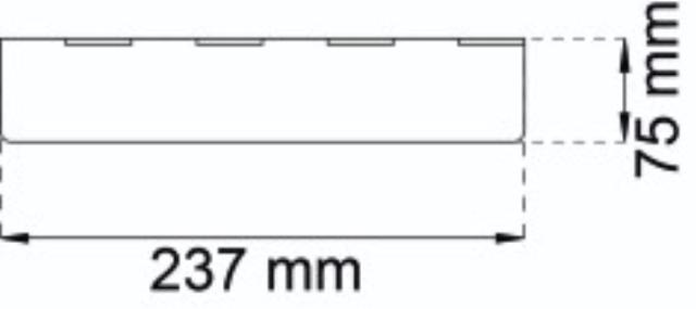 RÜCKENKLAPPE 280 X 87 MM VERNICKELT