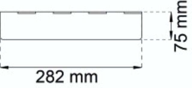 RÜCKENKLAPPE 280 X 75 MM MATT MESSING 