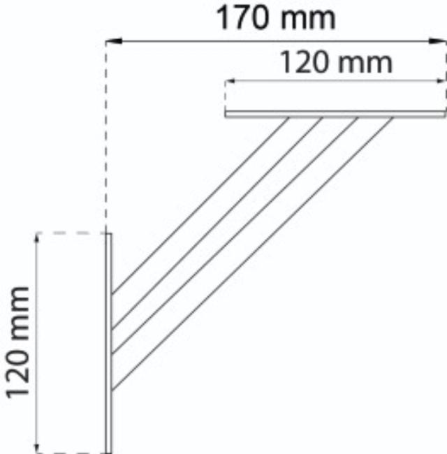 SHELF BAR NEMO WHITE 165X165 