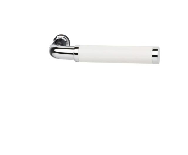 DOOR HANDLE 384 WHITE/CHROME