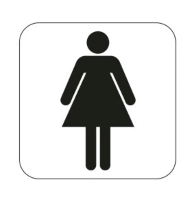 SYMBOL WC LADIES 80X80 MM 