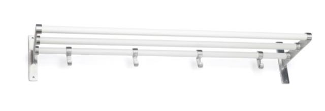 HAT SHELF ELEGANT 1000 MM ALU/WHITE