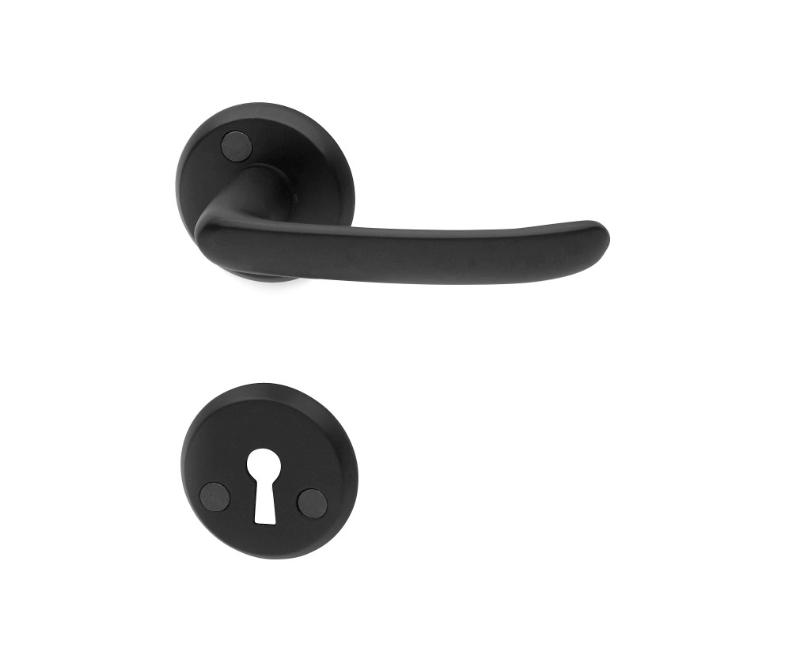 DOOR HANDLE A696 BLACK INCL. NGL. 