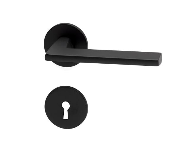 DOOR HANDLE DENVER BLACK W/KEYS