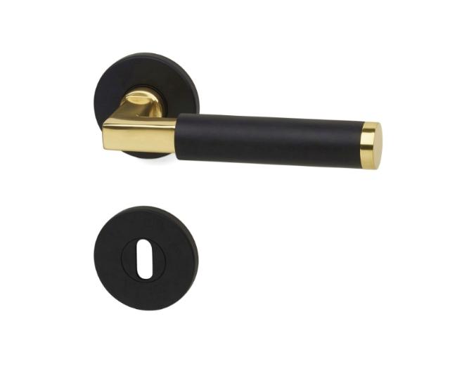 DOOR HANDLE BRIGTHON BLACK/MESS W/NGL 