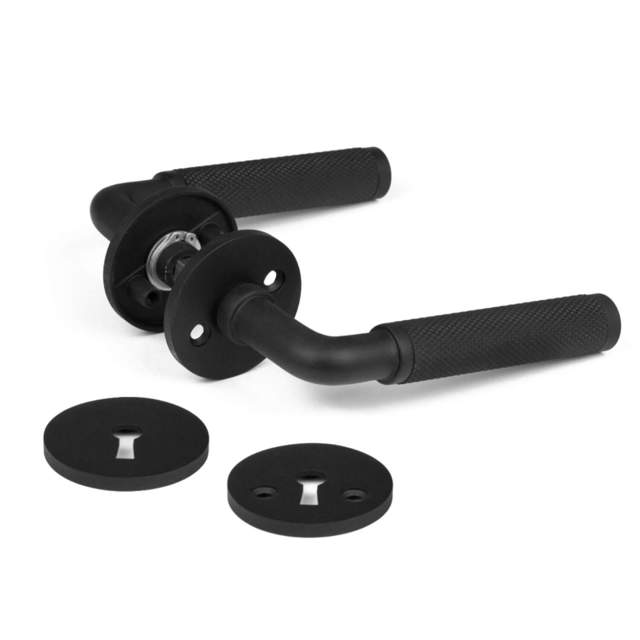 Türgriff Lexington inklusive Schlüsselplatten. Schwarz.