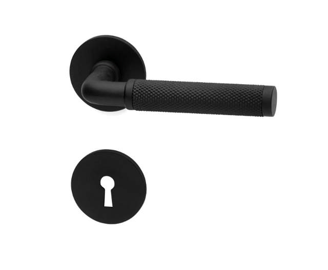 Türgriff Lexington inklusive Schlüsselplatten. Schwarz.