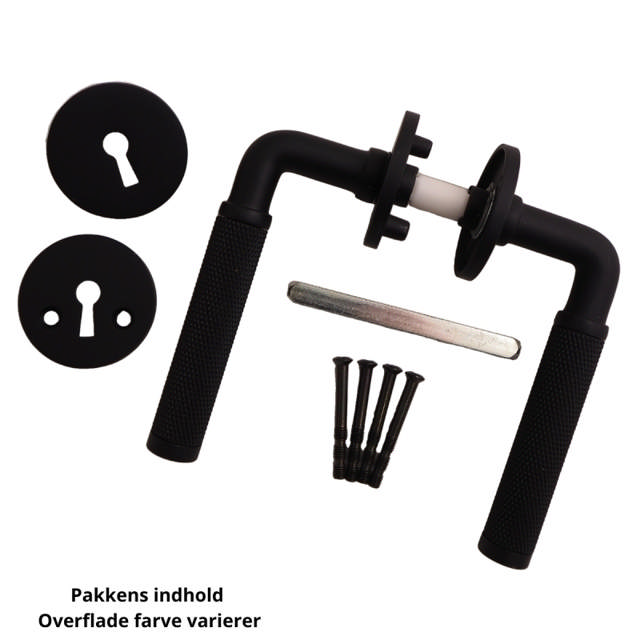 Türgriff Lexington inklusive Schlüsselplatten. Schwarz.