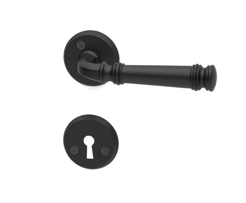 DOOR HANDLE PALERMO BLACK INSIDE 