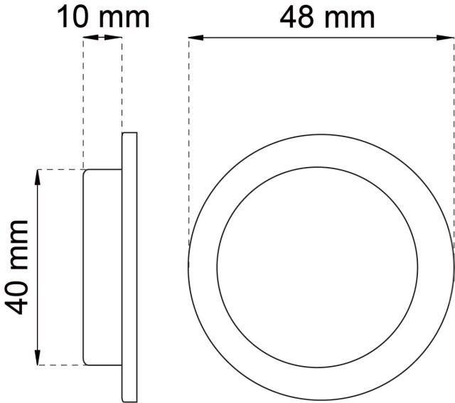 SKIDDÖRRSHAL Ø48X40 MM FORNIK.2ST