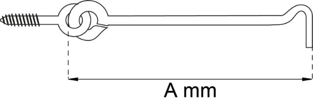 HAKEN 40MM ELEKTRISCH VERZINKT 2 STK 