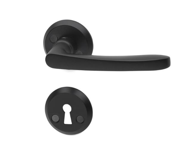 DOOR HANDLE CHICAGO BLACK INCL. NGLS.