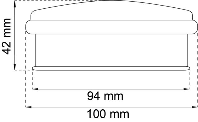 TÜRSTOPP MIT GUMMI-SOHLE Ø101X40MM EDELSTAHL