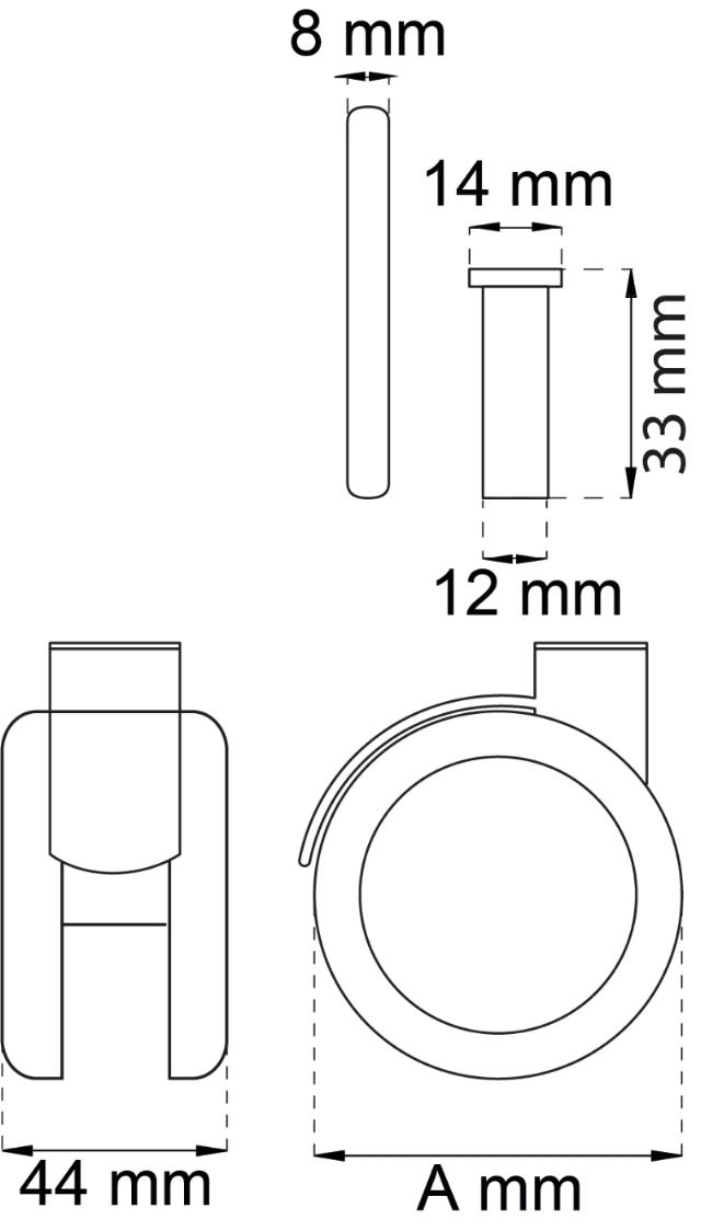 FURNITURE WHEELS BLACK NYLON 4 PCS