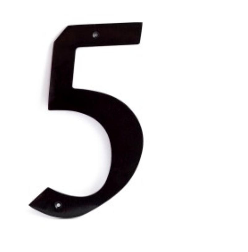 HOUSE NUMBER NO. 5 BLACK 205MM **DISCONTINUED WHEN SOLD OUT**
