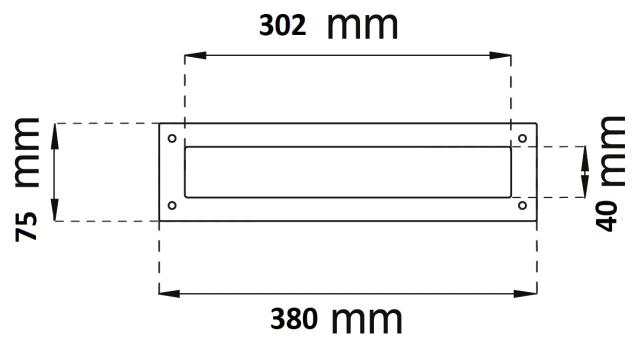 BRIEFWIND 648 380X75 VERNIKKELD