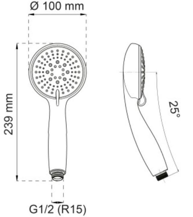 HANDDOUCHE ORCHIDEE 1-SPRAY CHROOM 
