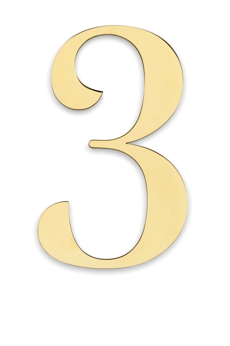 HAUSNUMMER 3, MESSING AUS DEM 3. JAHRHUNDERT