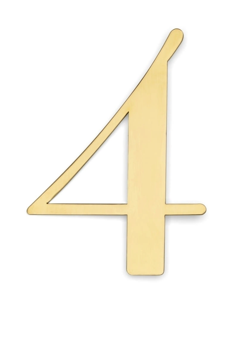 HAUSNUMMER 4, MESSING AUS DEM 4. JAHRHUNDERT