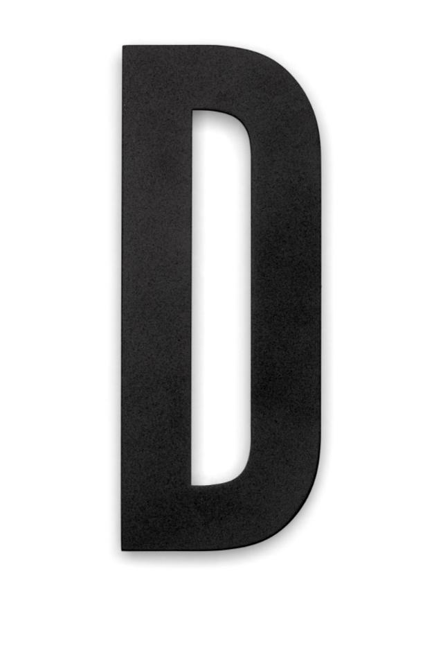 BUCHSTABE D ARBEIT SCHWARZ