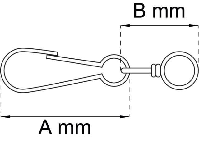 CARABIN HAGE SIMPLEX 4293 40MM STÅLFORM