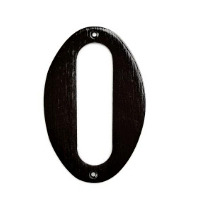 HOUSE NUMBER 140MM NO 0 BLACK **DISCONTINUED WHEN SOLD OUT**