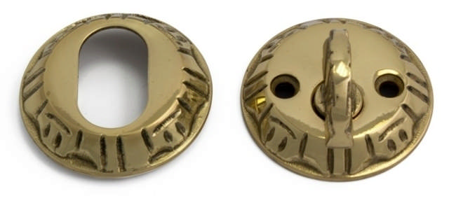 ZYLINDERPLATTE & KNOPFSET AUS MESSING