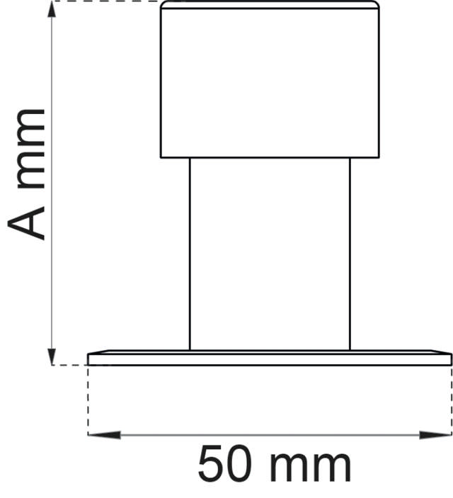 Türstopper Ø 22 x 50 mm Edelstahl 