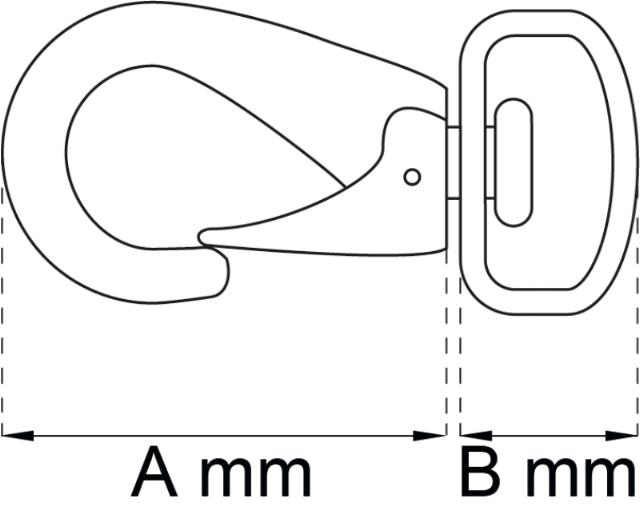 CARABIN HOOK 85MM NICKEL-PLATED 2 PCS 