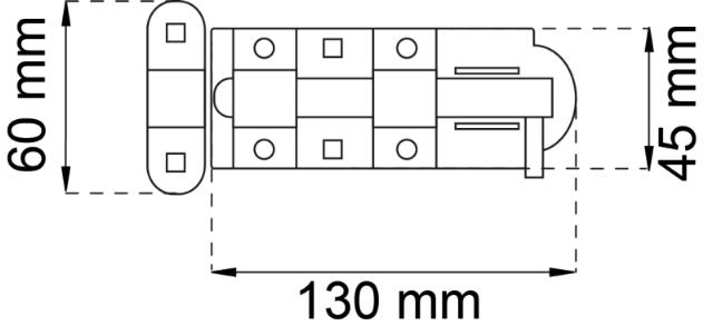 SCHUSSLAUF 135MM T.VORHÄNGESCHLOSS ELEKTRISCHER BODEN