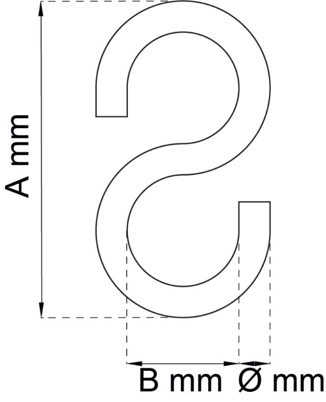 S-HOOK 25MM GALVANIZED 5 PCS 