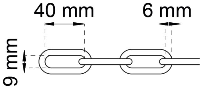 CHAIN RED/WHITE PLASTIC 30 M