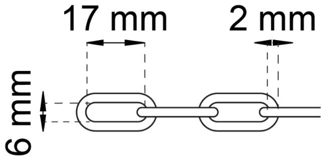 KETTE MESSING 2 MTR.