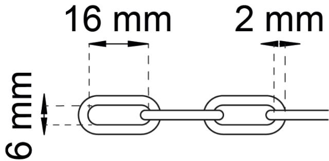 CHAIN WHITE 2 MTR.