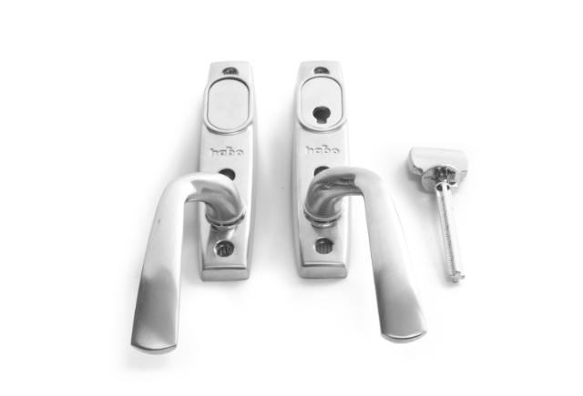 PATIO DOOR HANDLE COPENHAGEN BRUSHED CHROME