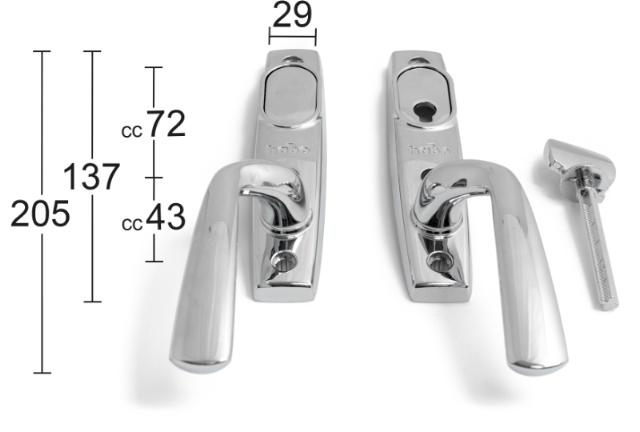 Terrassentürgriff Kopenhagen Chrom