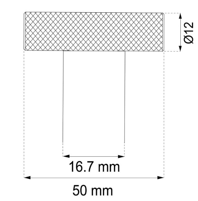 FURNITURE KNOB LIAM 50MM BLACK