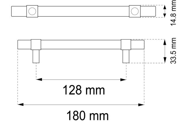 MÖBELHANDTAG ELIN CC128 MM EG