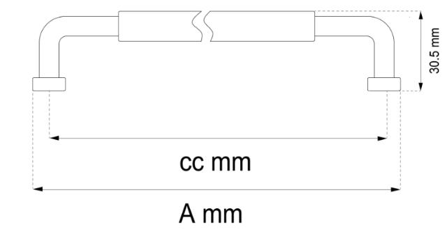 MEUBELGREEP MAJA CC128 MM ZWART