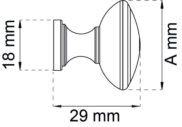 MEUBELKNOP AMADEUS 32 MM CHROOM