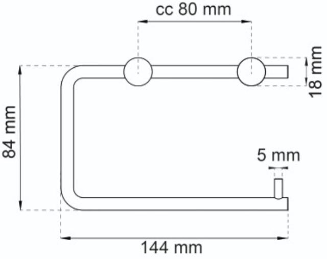 TOILETPAPIRHOLDER 1368 RUSTFRI