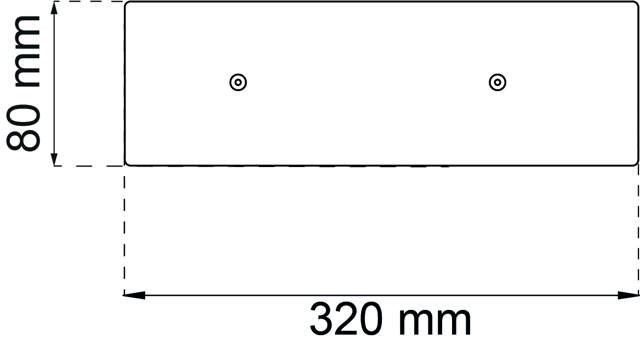 Habo cover plate for letterbox 320x80mm, rs