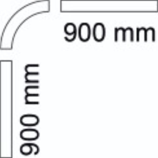 gardinstång 90X90 VIT