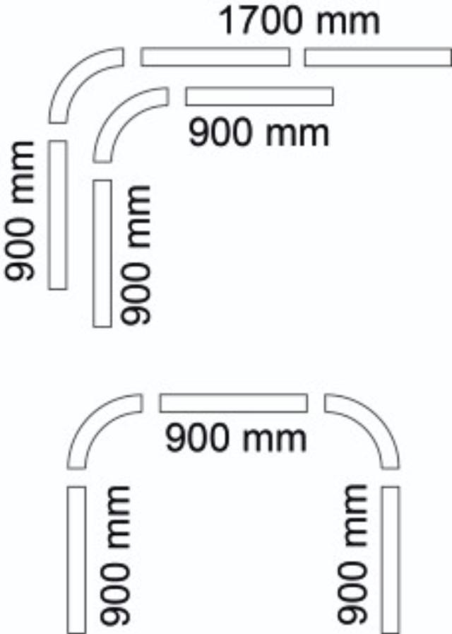 CURTAIN ROD COMBI L/U WHITE